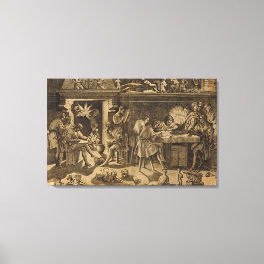 Die Akademie von Baccio Bandinelli, 1547 Leinwanddruck (Vorderseite)