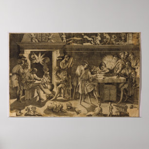 Die Akademie von Baccio Bandinelli, 1547 Poster