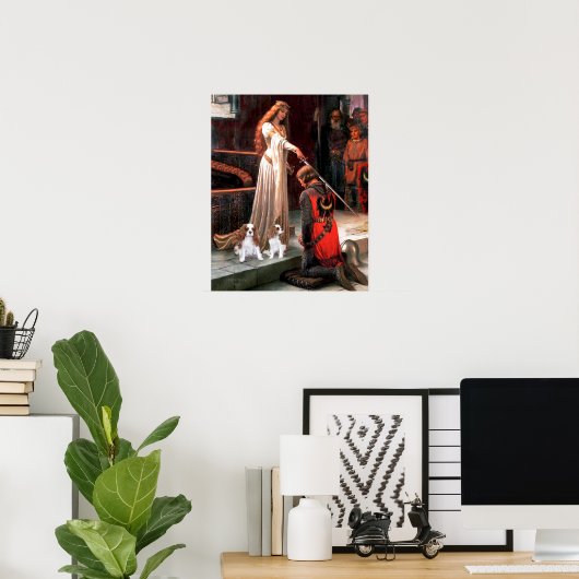 Die Akkolade mit 2 Blenheim Cavalier King Charles Poster (Heimbüro)