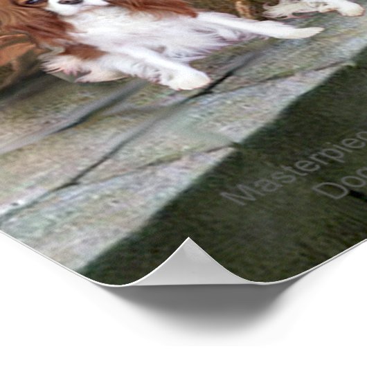 Die Akkolade mit 2 Blenheim Cavalier King Charles Poster (Ecke)