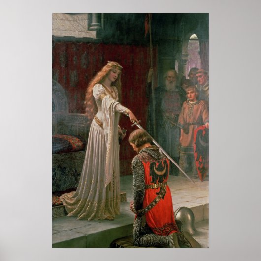 Die Akkolade von Edmund Blair Leighton - Poster (Vorne)