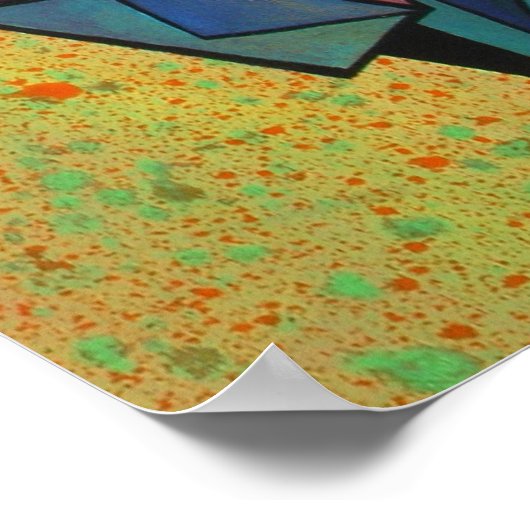 Die akkordionistische Kunst des Kubismus Poster (Ecke)