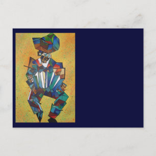 Die akkordionistische Kunst des Kubismus Postkarte