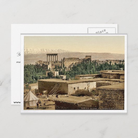 Die Akropolis, Baalbek, Heiliges Land (d.h. Ba'lab Postkarte (Vorne/Hinten)