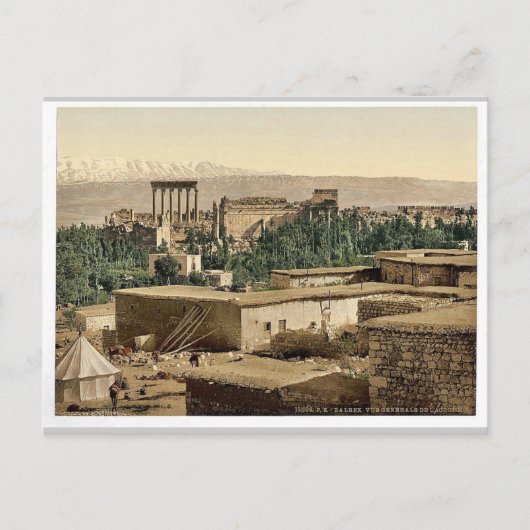 Die Akropolis, Baalbek, Heiliges Land (d.h. Ba'lab Postkarte (Vorderseite)