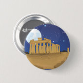 Die Akropolis des Athener Cartoon Button (Vorne & Hinten)
