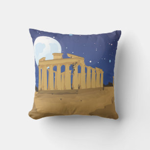 Die Akropolis des Athener Cartoon Kissen