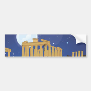 Die Akropolis von Athen Autoaufkleber