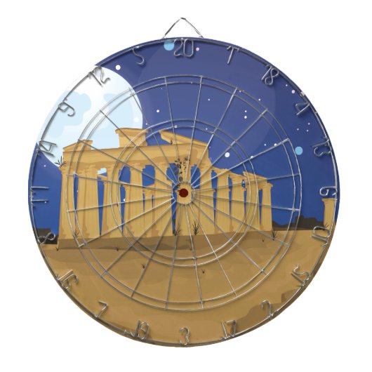 Die Akropolis von Athen Dartscheibe (vorne)