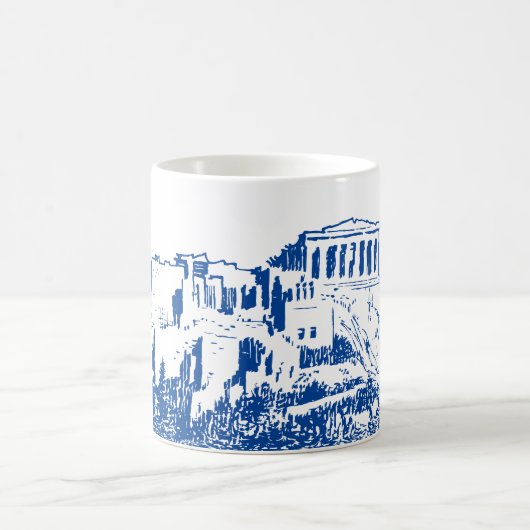 Die Akropolis von Athen, Griechenland Kaffeetasse (Mittel)