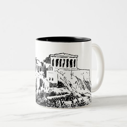 Die Akropolis von Athen, Griechenland Zweifarbige Tasse (VorderseiteRechts)