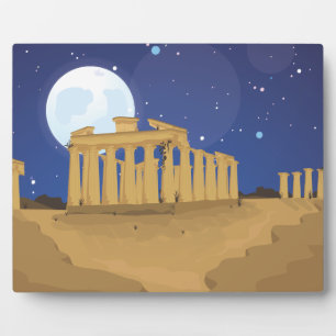 Die Akropolis von Athen Karikatur Fotoplatte