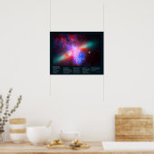 Die aktive Zigarrengalaxie - Messier 82 Poster (Küche)