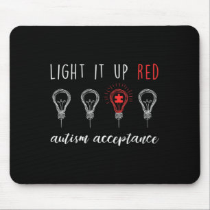 Die Akzeptanz von Autismus leuchtet stattdessen ro Mousepad