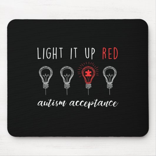 Die Akzeptanz von Autismus leuchtet stattdessen ro Mousepad (Vorne)