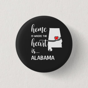 Die Alabama Zuhause ist der Ort, an dem das Herz l Button