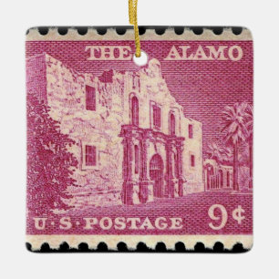 "Die Alamo-Briefmarke" Keramikornament