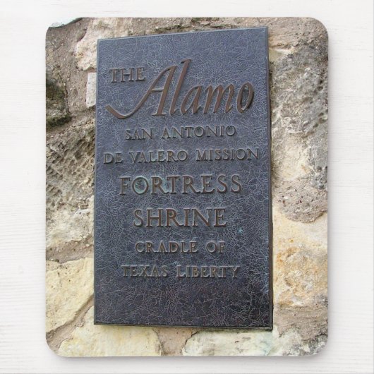 Die Alamo Festung-Schrein Plakette Mousepad (Vorne)