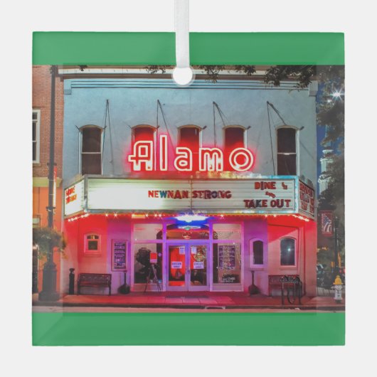 DIE ALAMO-Glasverzierung Ornament Aus Glas (Vorderseite)