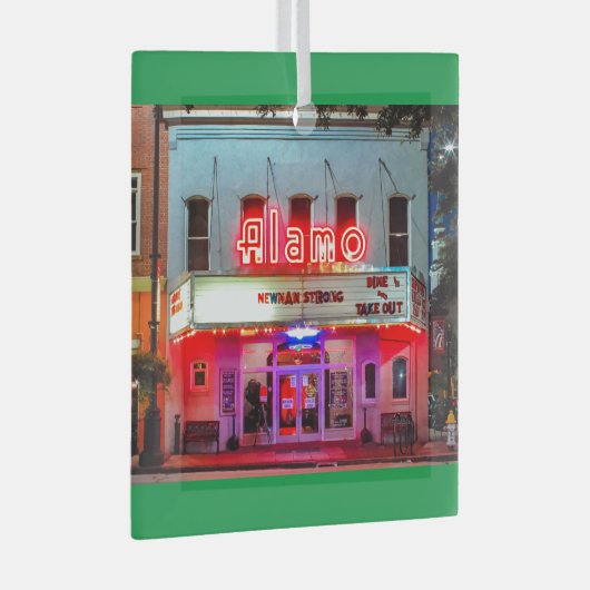 DIE ALAMO-Glasverzierung Ornament Aus Glas (Vorderseite Rechts)