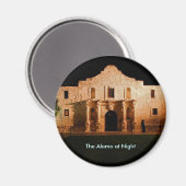 Die Alamo in der Nacht Magnet (Vorderseite/Rückseite)