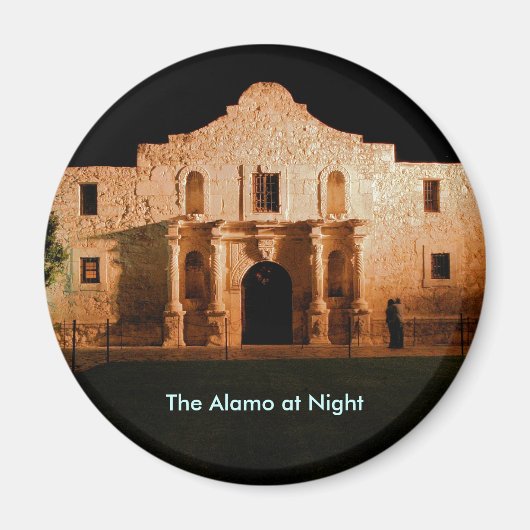 Die Alamo in der Nacht Magnet (Vorne)