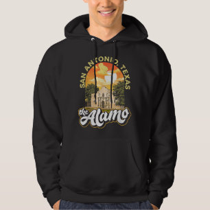 Die Alamo San Antonio Texas Mission Vintage Retro Hoodie