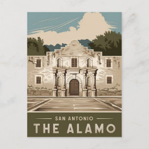 Die Alamo San Antonio, Texas, Vintage Postkarte