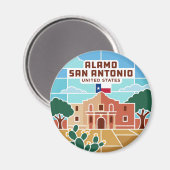 Die Alamo Texas Magnet (Vorderseite/Rückseite)