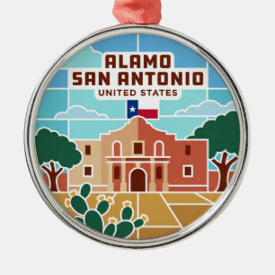 Die Alamo Texas Ornament Aus Metall