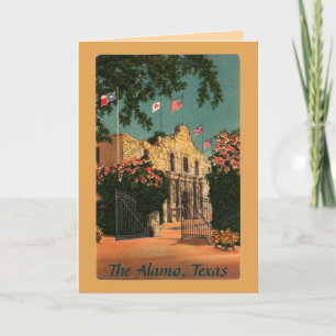 Die Alamo Vintage Texas Grußkarte Karte