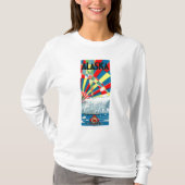 Die Alaska-Linie Dampfer-Plakat T-Shirt (Vorderseite)