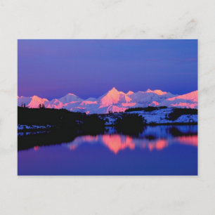 Die Alaskakette grenzt an den Mt. Denali, Postkarte