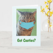 Die Alberne Katze wird gut Karte (Gelbe Blume)