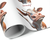 Die Alberne Kuh - "Ernsthaft?" Funny Quote Design Geschenkpapier (Rolleneckpunkt)