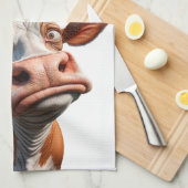 Die Alberne Kuh - "Ernsthaft?" Funny Quote Design Geschirrtuch (Viertel Falte)