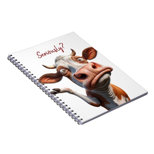 Die Alberne Kuh - "Ernsthaft?" Funny Quote Design Notizblock (Rechte Seite)