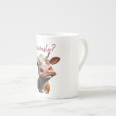 Die Alberne Kuh - "Ernsthaft?" Funny Quote Design Porzellantasse (Vorderseite Rechts)