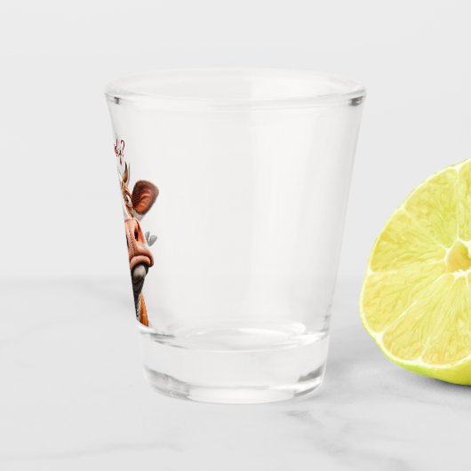 Die Alberne Kuh - "Ernsthaft?" Funny Quote Design Schnapsglas (Rechts)