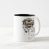 Die Alchimie des Schreibens Zweifarbige Tasse (VorderseiteRechts)