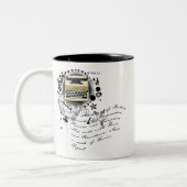 Die Alchimie des Schreibens Zweifarbige Tasse (Links)