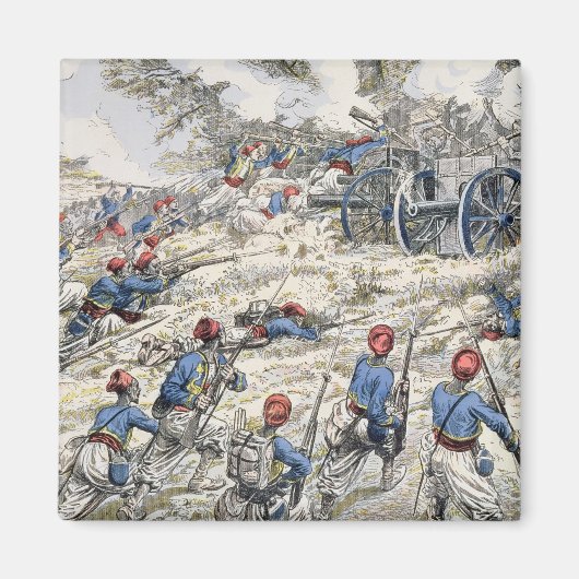 Die algerischen Flöhe der französischen Armee Magnet (Vorne)