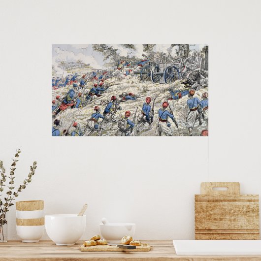 Die algerischen Flöhe der französischen Armee Poster (Küche)