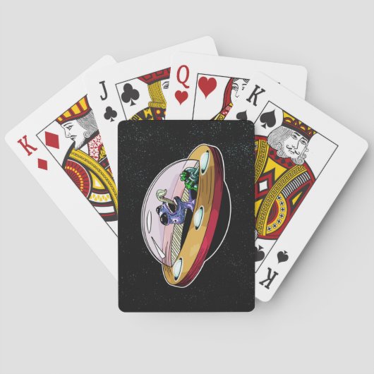 Die Alien des Weltraums, den Mond zu stehlen Spielkarten (Rückseite)