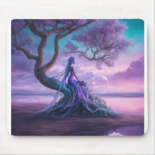 Die Alien, die zur Erde fliegt (unter einem Baum) Mousepad