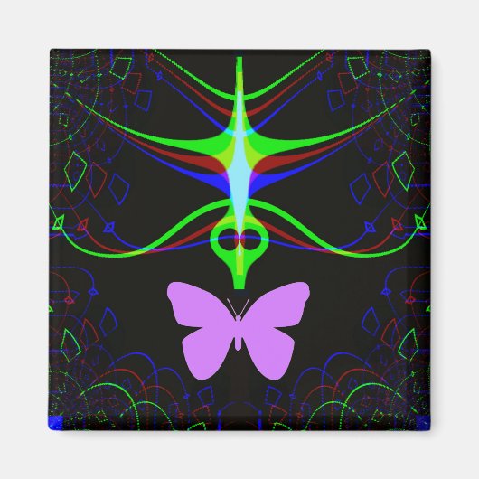 Die Alien trifft den Schmetterling.... Magnet (Vorne)