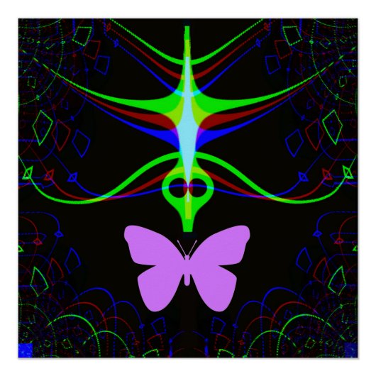 Die Alien trifft den Schmetterling.... Poster (Vorderseite)