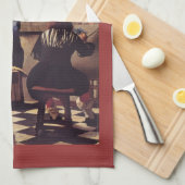 Die Allegorie der Malerei von Johannes Vermeer Handtuch (Viertel Falte)