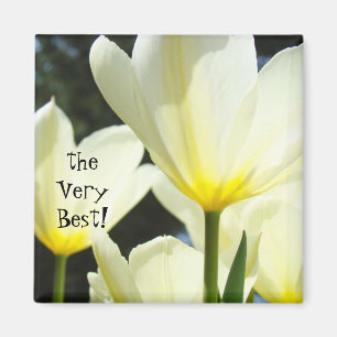 Die Allerbesten! Magnet Boss-Geschenke Weiße Tulpe