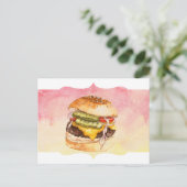 Die Alles Burger Wasserfarbenpostkarte Postkarte (Stehend Vorderseite)